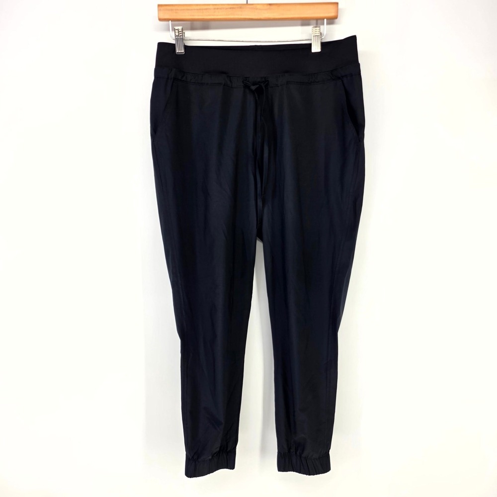 Cobble Lane Joggers Womens Medium Black Drawstring Elastic Cuff Athletic Pants